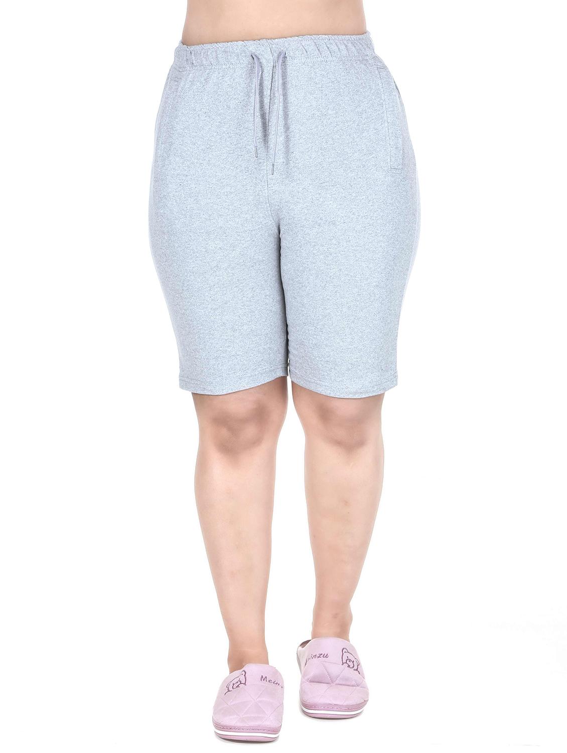 draw-string waist solid shorts - 18381975 - Zoom Image - 0