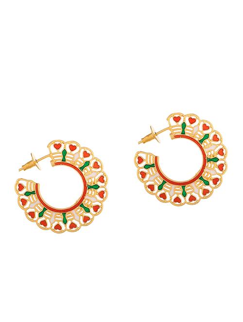 multi colored brass hoop earring - 18382470 -  Standard Image - 0