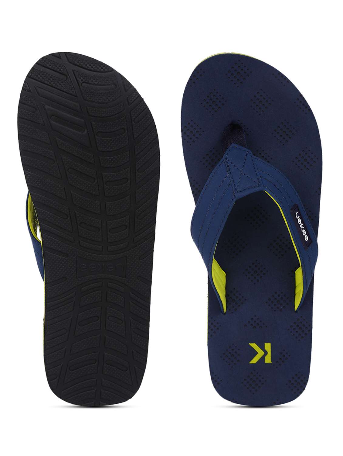 navy pvc slip on flip flops - 18382692 -  Standard Image - 3