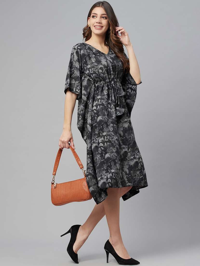 women's fit & flare abstract dress - 18382722 - Zoom Image - 0