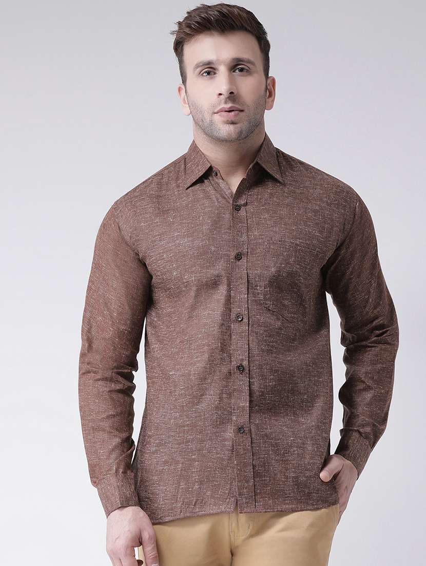 mens melange casual shirt