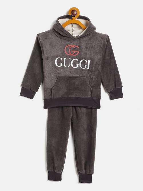 grey sweatshirt with pyjama full length sets - 18384026 -  Standard Image - 0