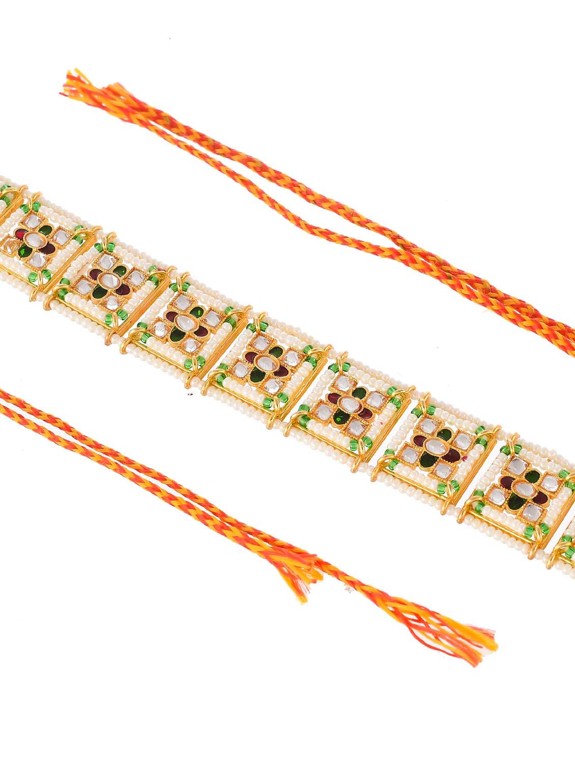 gold plated artificial stone studded headchain - 18384106 -  Standard Image - 3