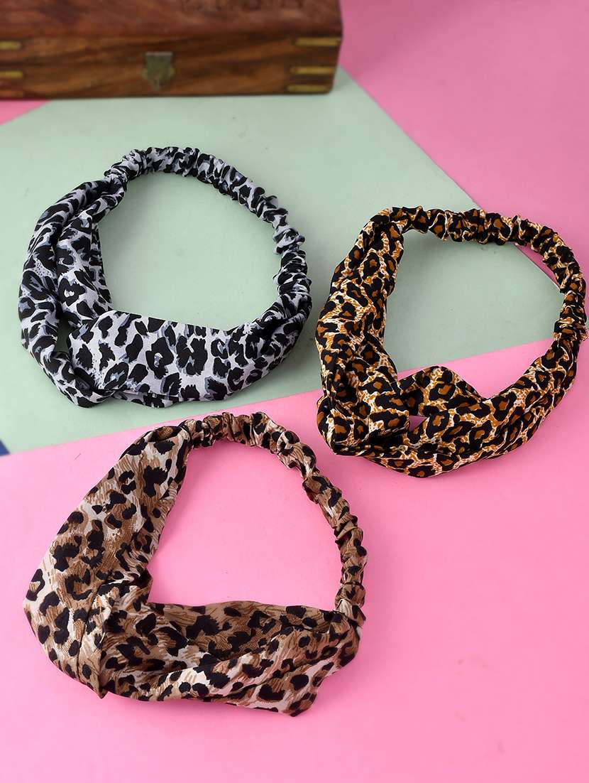 Set Of 3 Printed Multi Colored Hairband