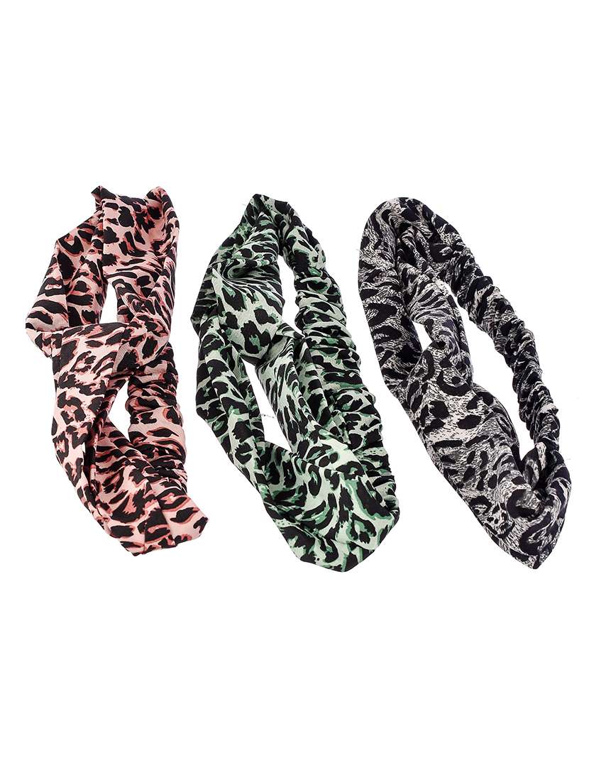 Set Of 3 Printed Multi Colored Hairband