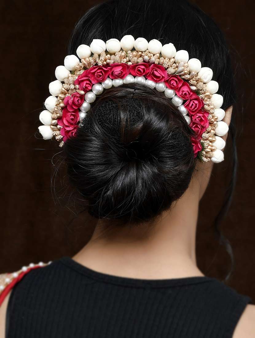 red & gold toned embellished hair accessory set - 18384409 -  Standard Image - 3