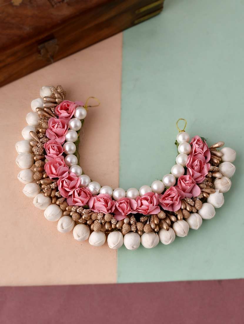 peach & gold toned embellished hair accessory set - 18384414 -  Zoom Image - 0