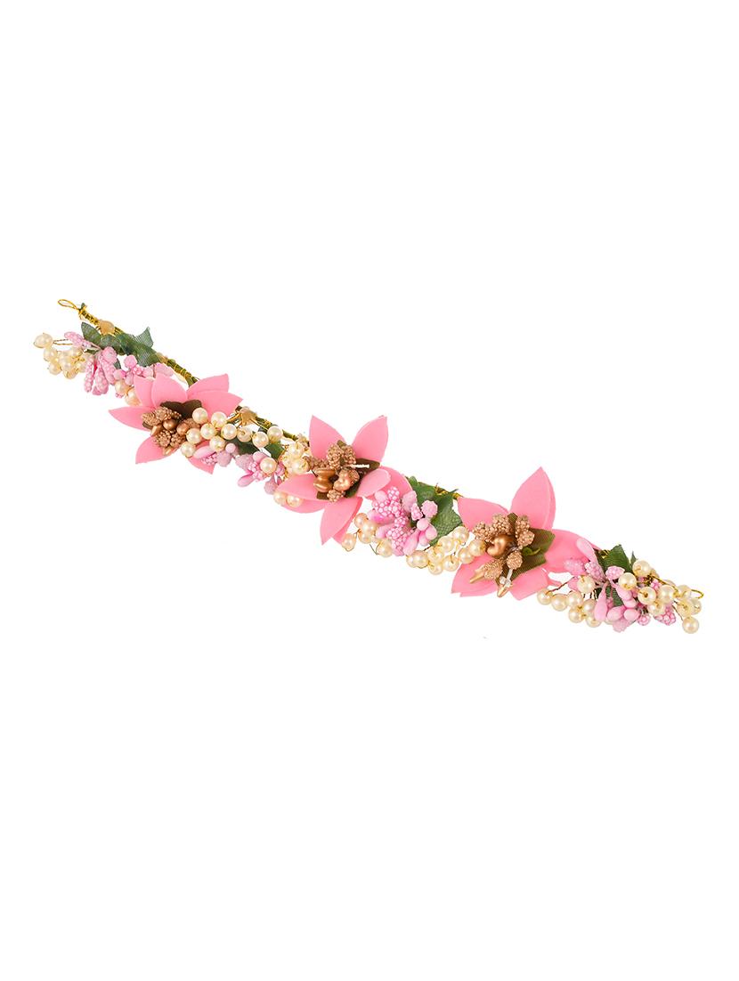 pink & gold toned embellished hair accessory set - 18384428 - Standard Image - 3