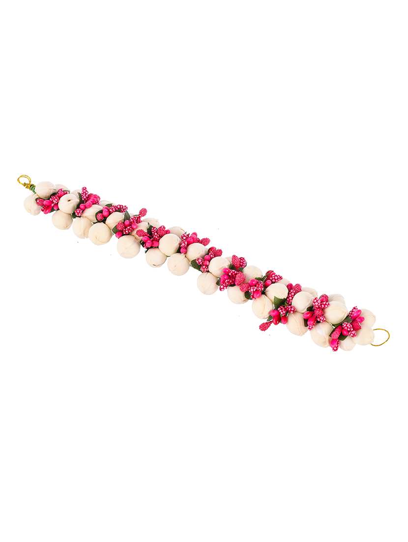  pink & white toned embellished hair accessory set - 18384430 -  Standard Image - 3