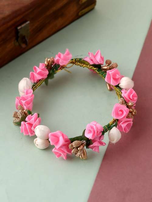  pink & gold toned embellished hair accessory set - 18384452 -  Standard Image - 0