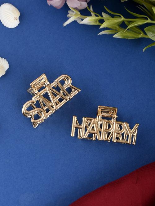 set of 2 gold toned claw clip - 18385313 - Standard Image - 0