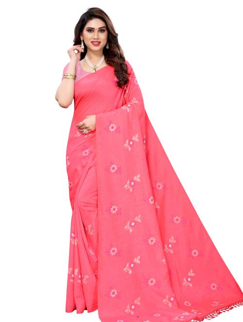 floral printed saree with blouse - 18385617 -  Standard Image - 0