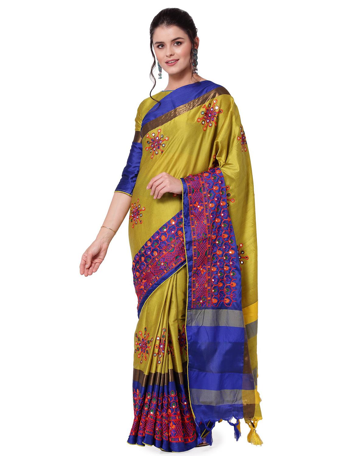 women's embroidered saree with blouse - 18385753 - Zoom Image - 0