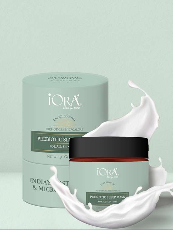 iora's  prebiotic sleep mask with plant derived collagen protein, natural retinol and hyaluronic acid