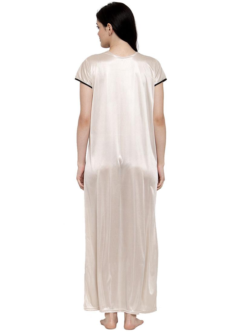 short-sleeved solid nighty - 18385835 - Standard Image - 3