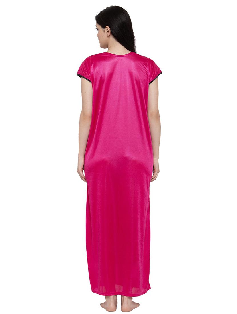 short-sleeved solid nighty - 18385913 - Standard Image - 3