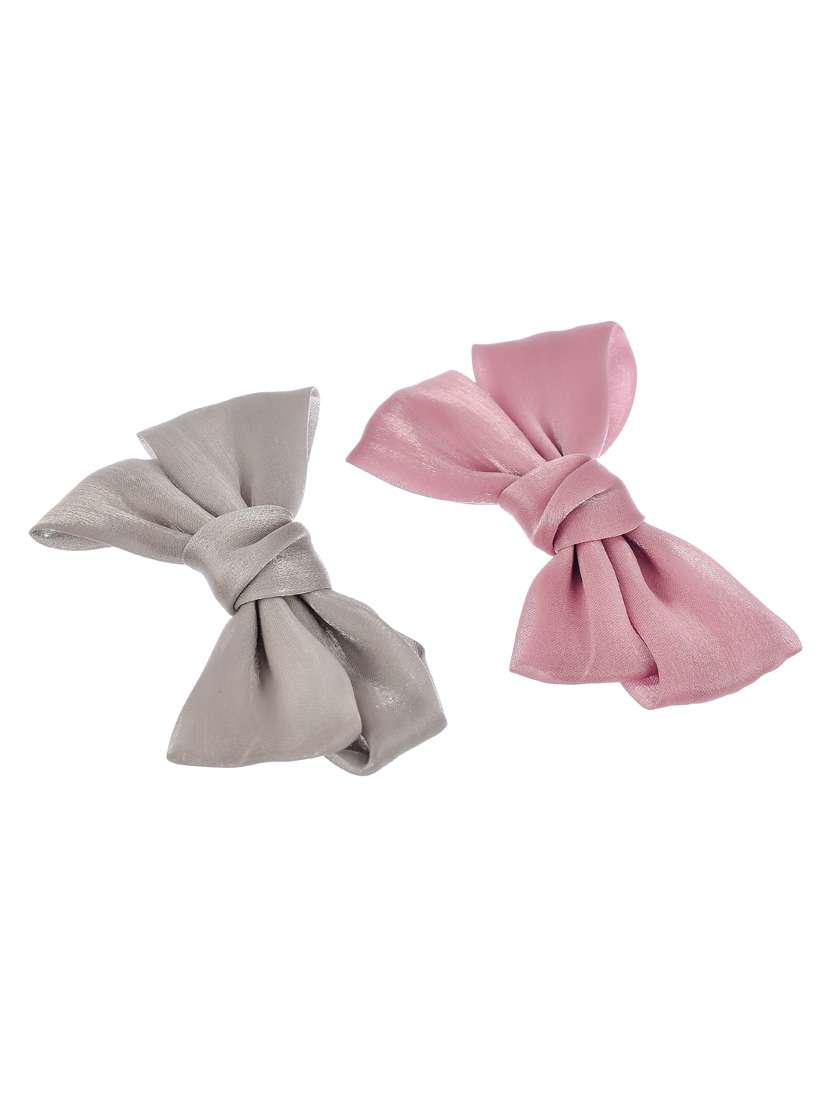 Set Of 2 Pink & Green Alligator Hair Clip
