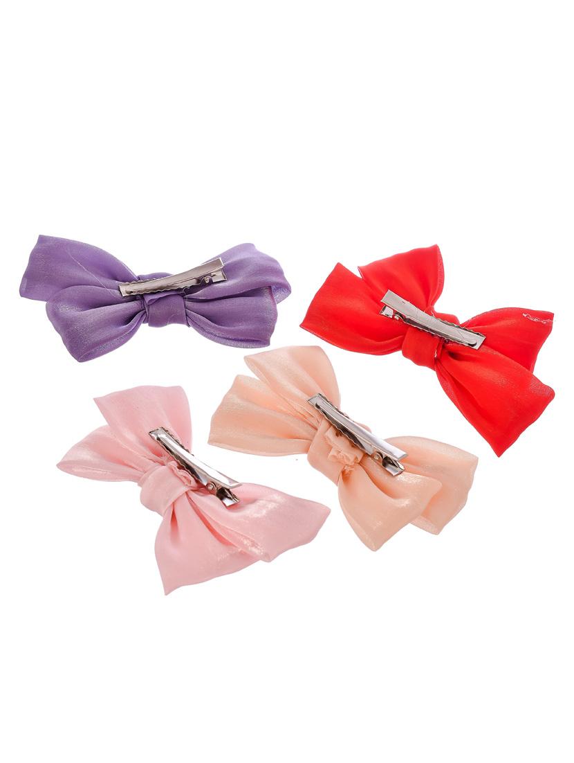set of 4 multi colored bow alligator hair pin - 18386469 - Standard Image - 3