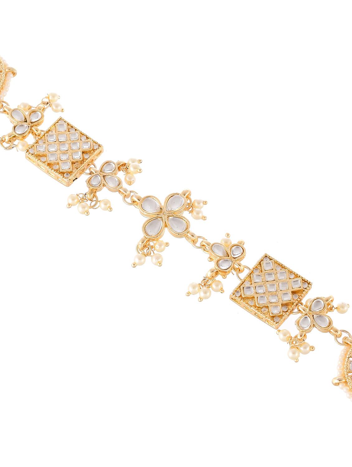 gold plated kundan maatha patti - 18386477 - Standard Image - 3