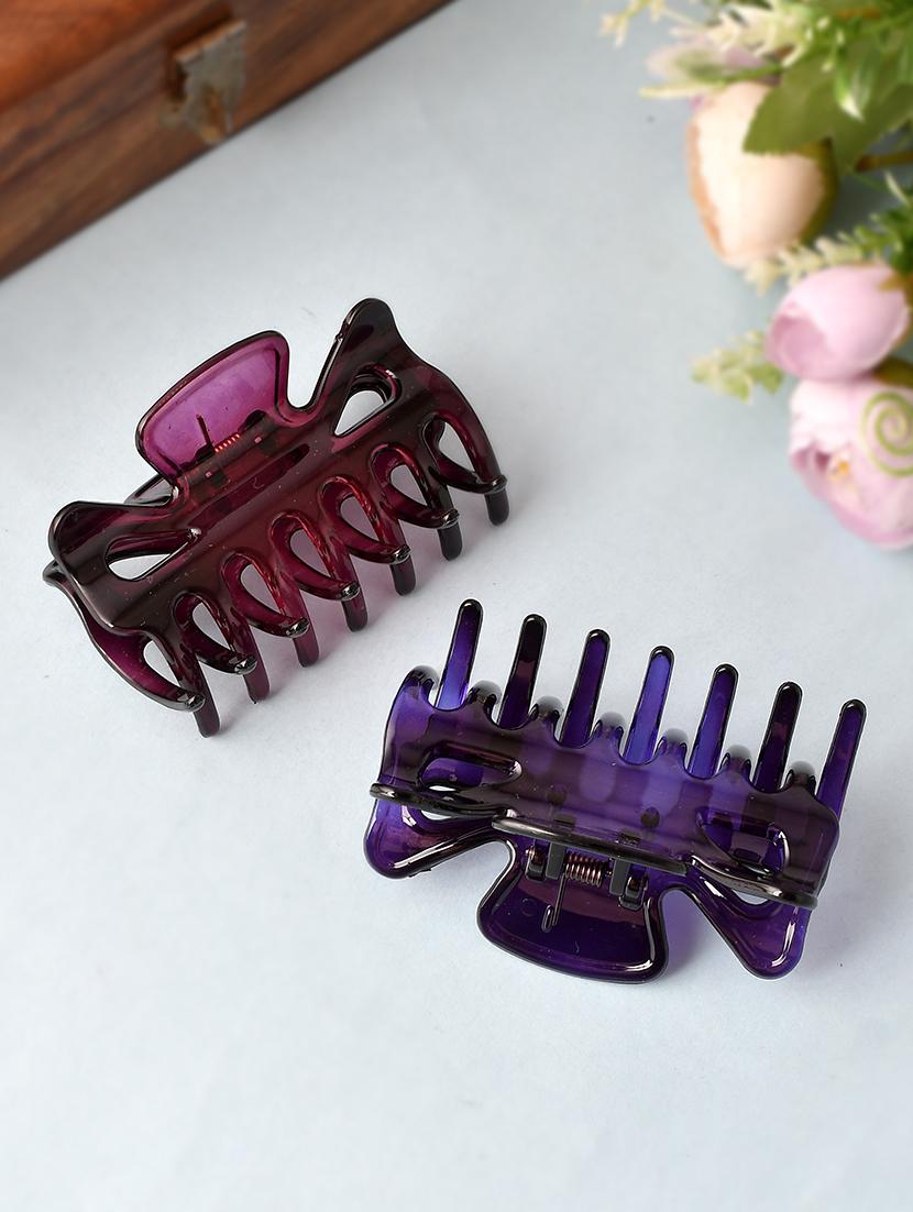 set of 2 pink & purple hair claw clips - 18386490 - Zoom Image - 0