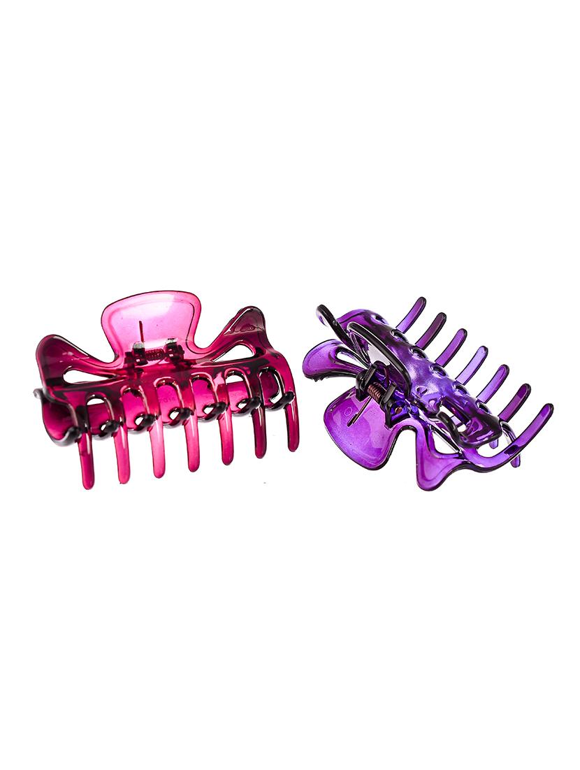 set of 2 pink & purple hair claw clips - 18386490 - Standard Image - 3