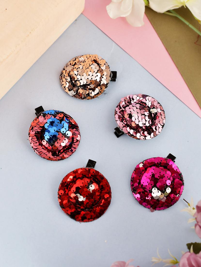 set of 5 sequin hat alligator clip - 18386590 -  Zoom Image - 0