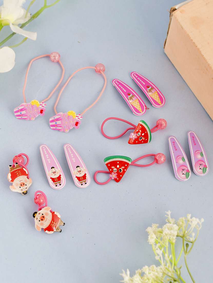 set of 12 fruity hair accessory set