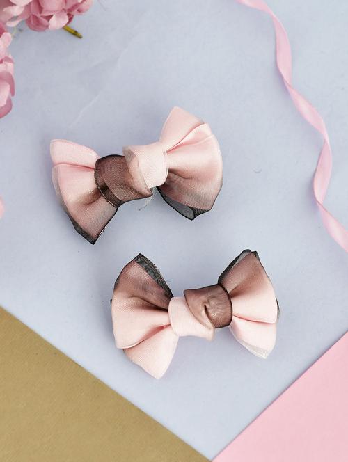 set of 2 shaded pink bow hair accessory - 18386681 -  Standard Image - 0