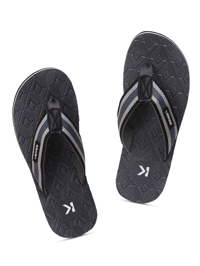 grey rubber slip on flip flops - 18386892 -  Zoom Image - 0