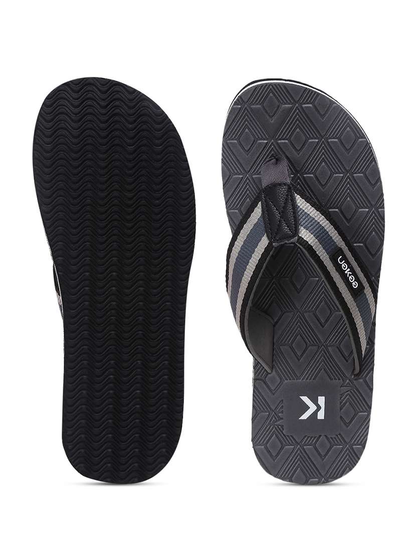 grey rubber slip on flip flops - 18386892 -  Standard Image - 3