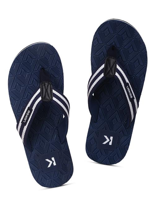 navy rubber slip on flip flops - 18386893 - Standard Image - 0