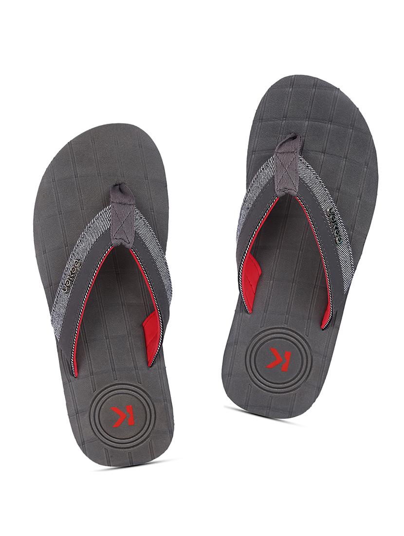 grey rubber slip on flip flops - 18386894 -  Zoom Image - 0