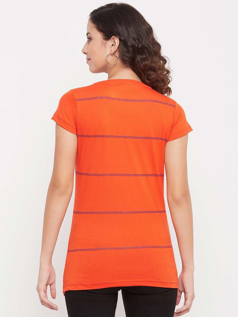 round neck striped regular tee - 18387072 -  Standard Image - 3