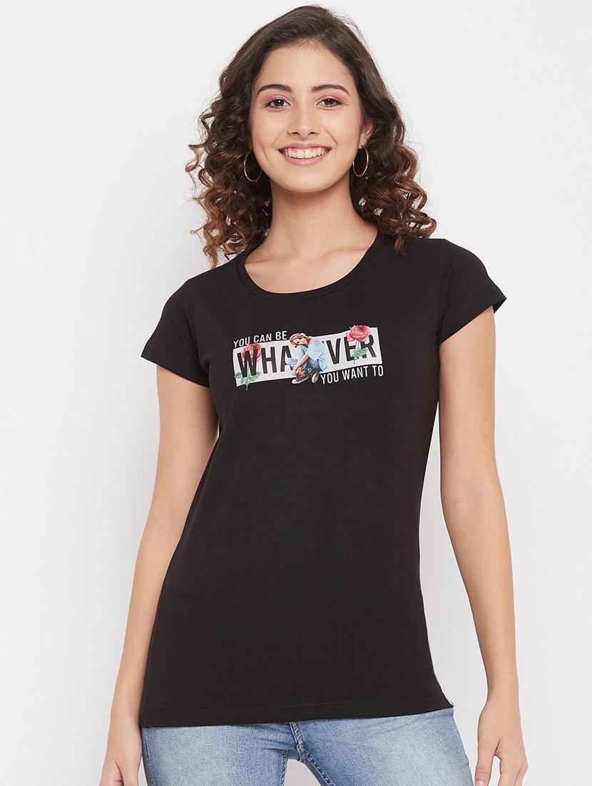 round neck printed regular tee - 18387075 - Zoom Image - 0