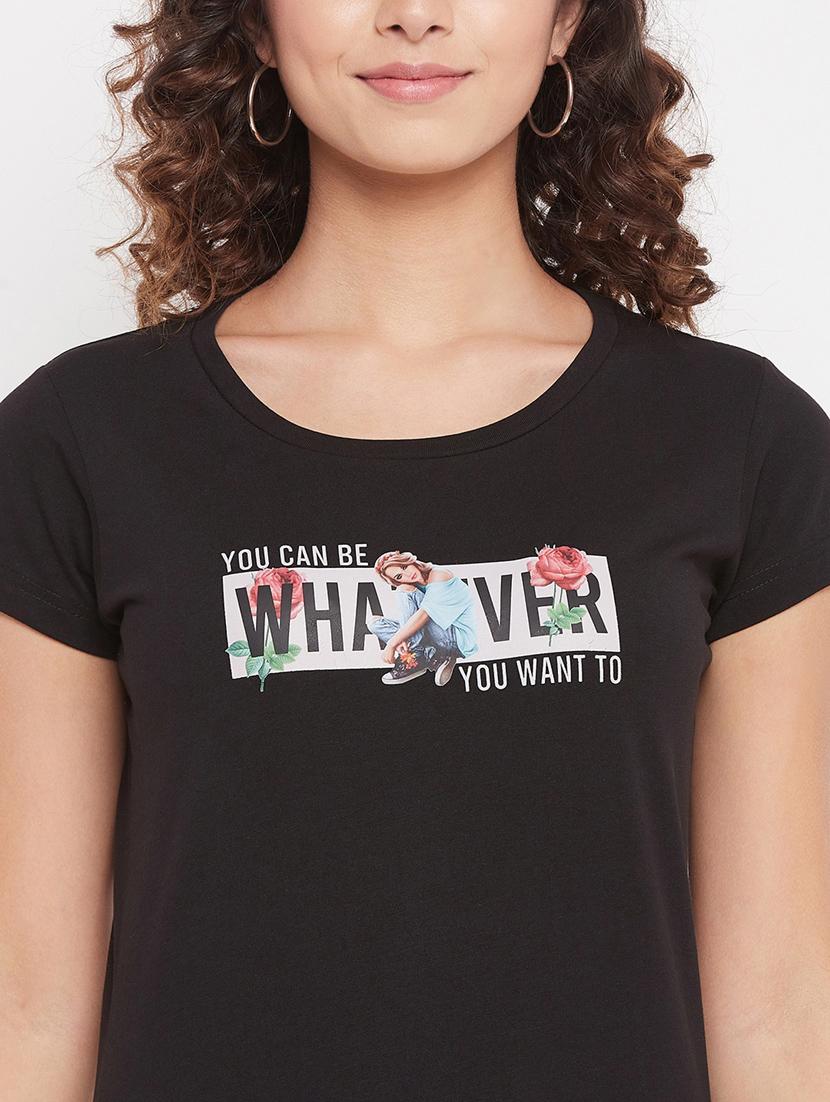 round neck printed regular tee - 18387075 - Standard Image - 5