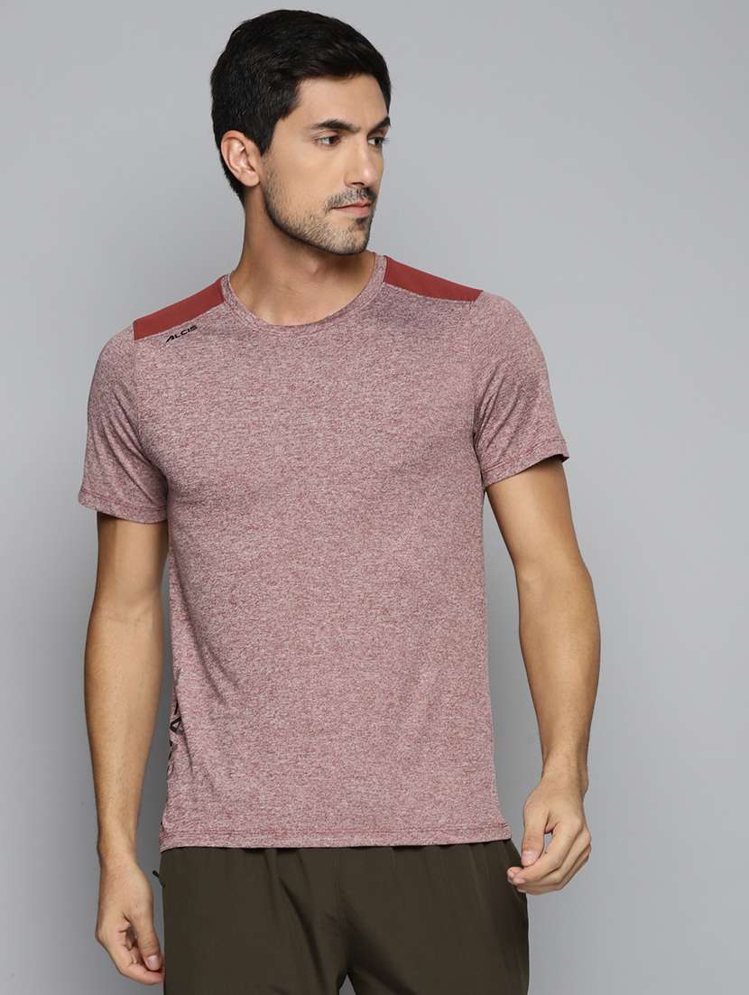 maroon melange t-shirt