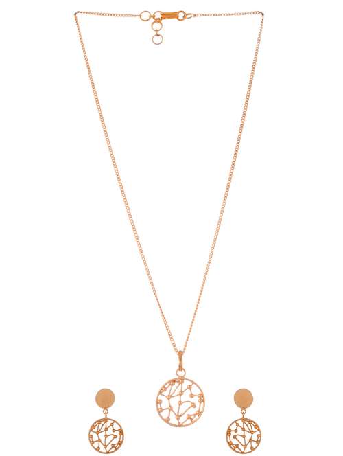 gold brass necklaces and earring - 18387644 -  Standard Image - 0