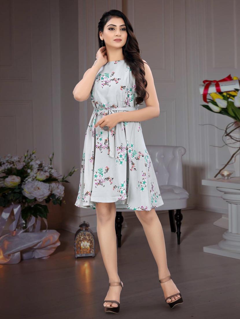 sleeveless floral fit & flare dress - 18387925 - Zoom Image - 0