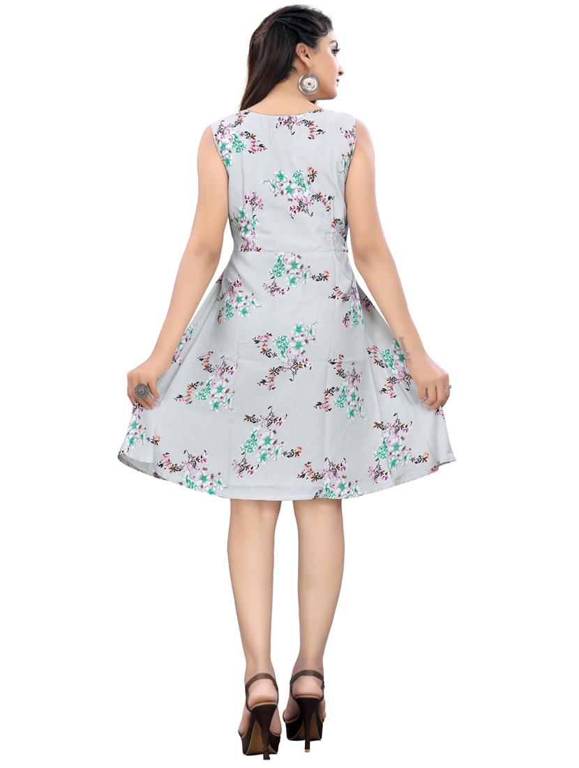 sleeveless floral fit & flare dress - 18387925 - Standard Image - 3