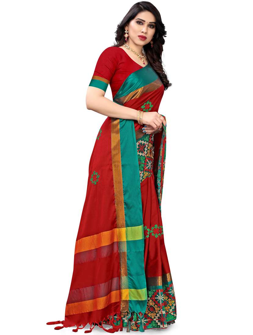 women's embroidered saree with blouse - 18388226 - Zoom Image - 0