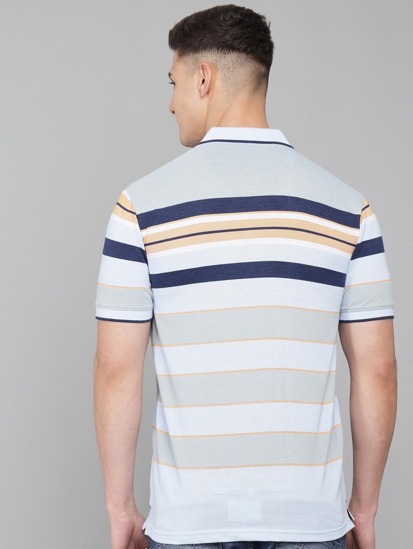 light-blue striped polo t-shirt - 18388254 - Standard Image - 3