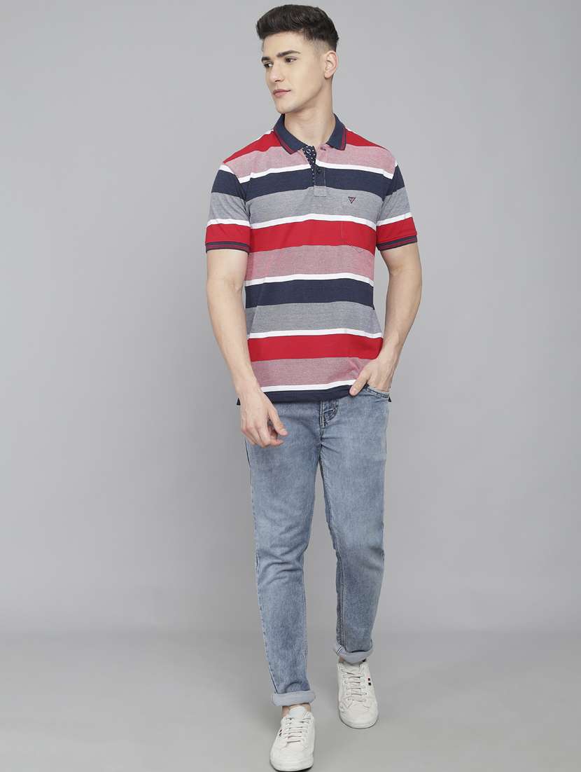red striped polo t-shirt - 18388261 - Standard Image - 3