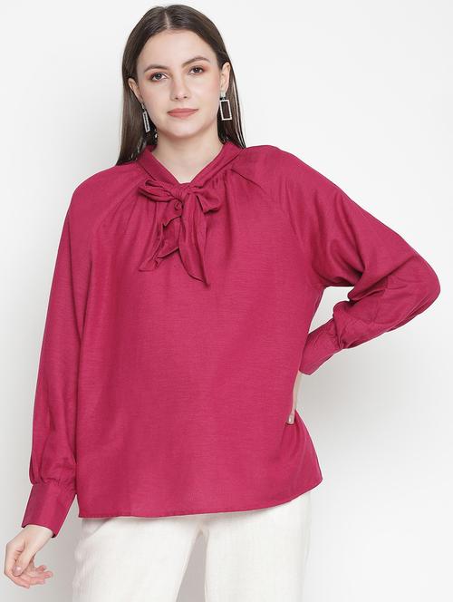 tie up neck solid top - 18388452 - Standard Image - 0