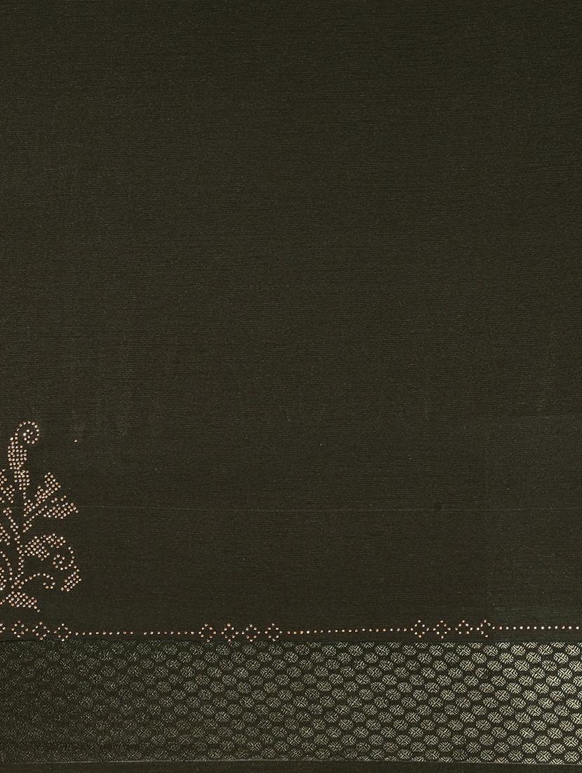 mehandi chiffon bordered saree with blouse - 18388556 - Standard Image - 3