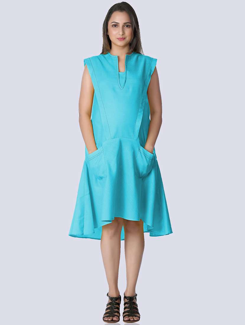sleeveless solid a-line dress maternity wear dress - 18388700 - Zoom Image - 0
