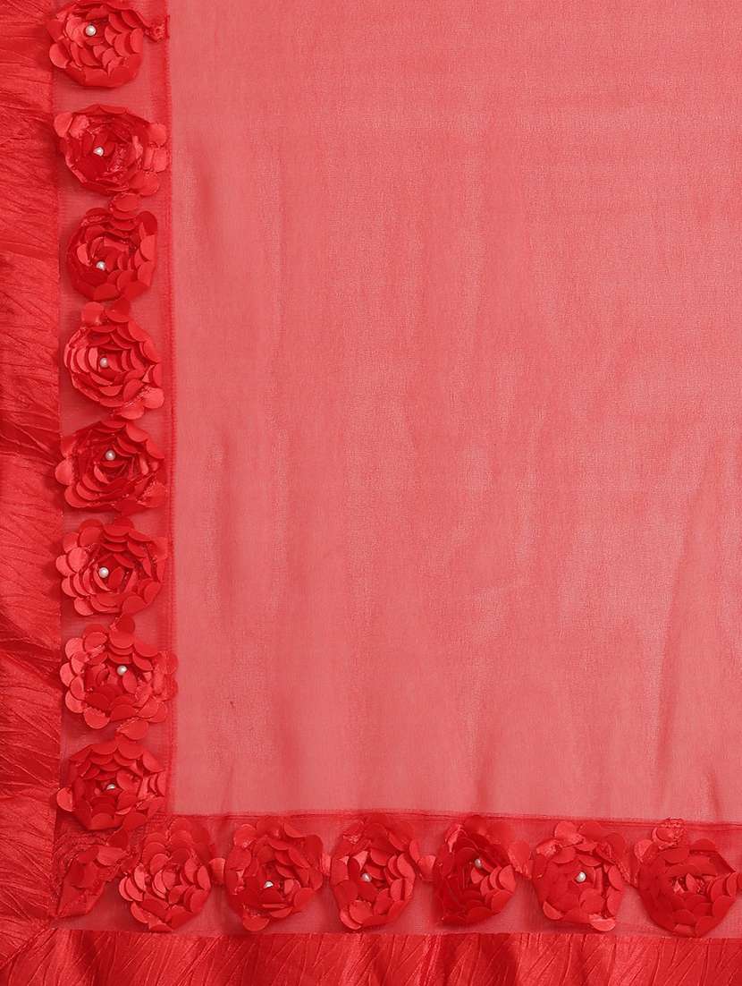 women's embroidered saree with blouse - 18389413 -  Standard Image - 3