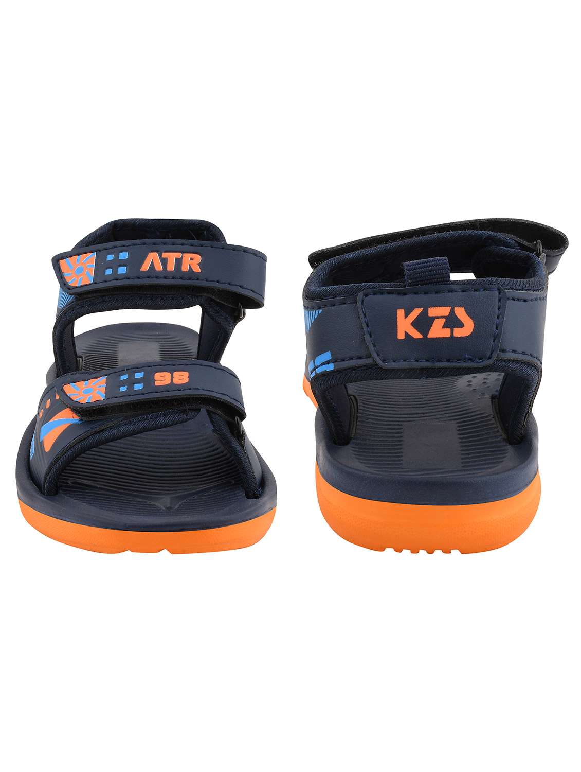 navy blue leatherette sandals & floater - 18389502 -  Standard Image - 3