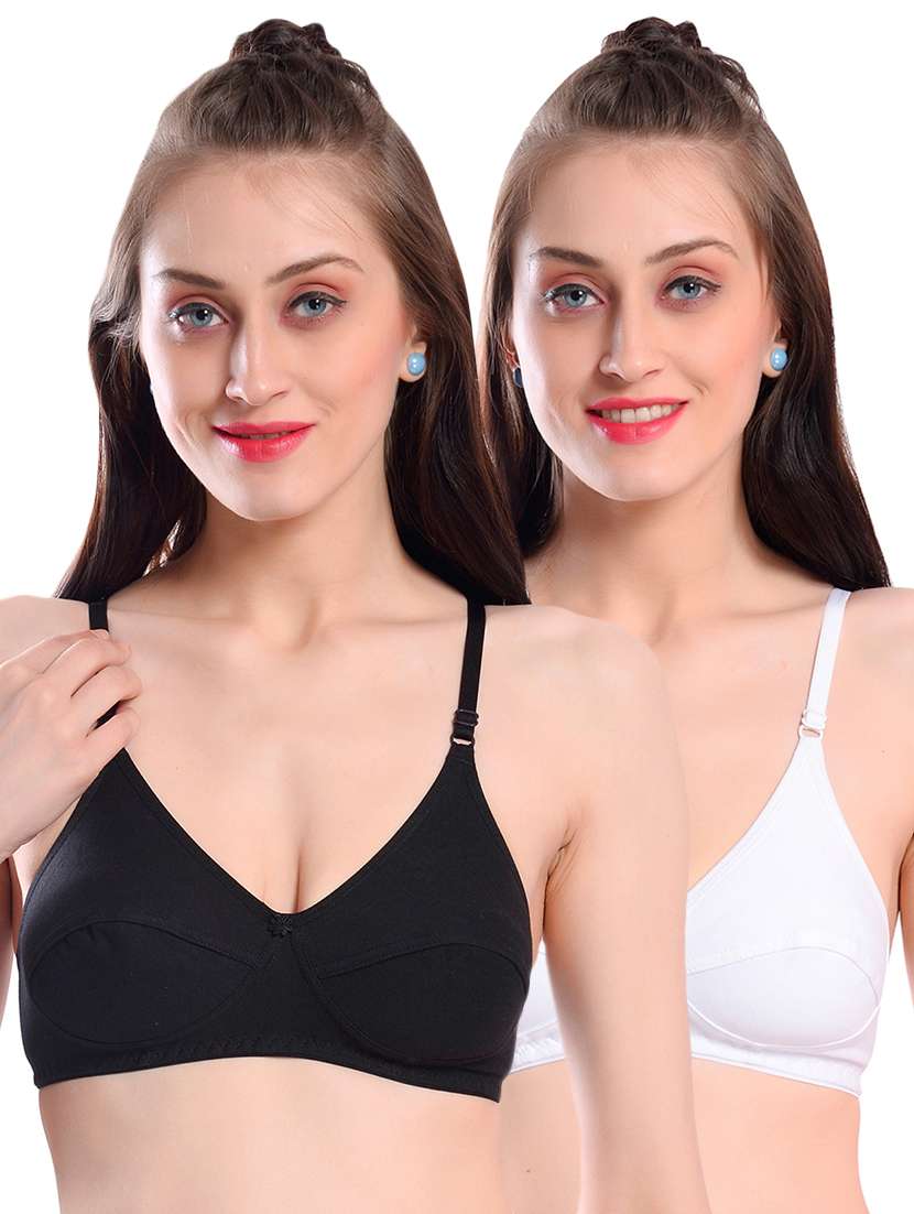 pack of 2 solid regular bra