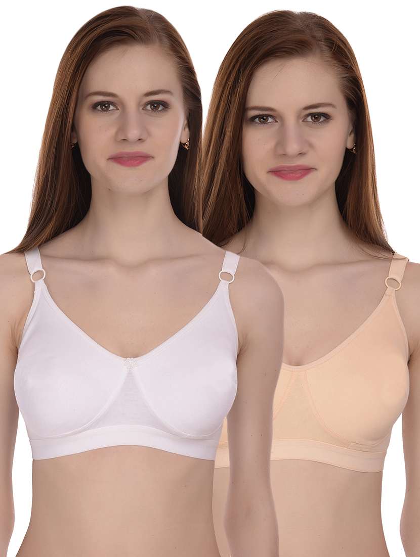 pack of 2 solid regular bra