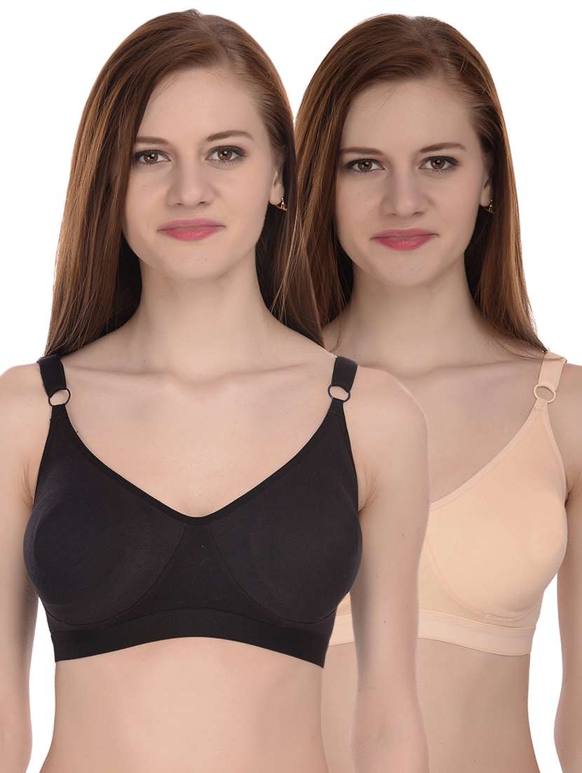 pack of 2 solid regular bra